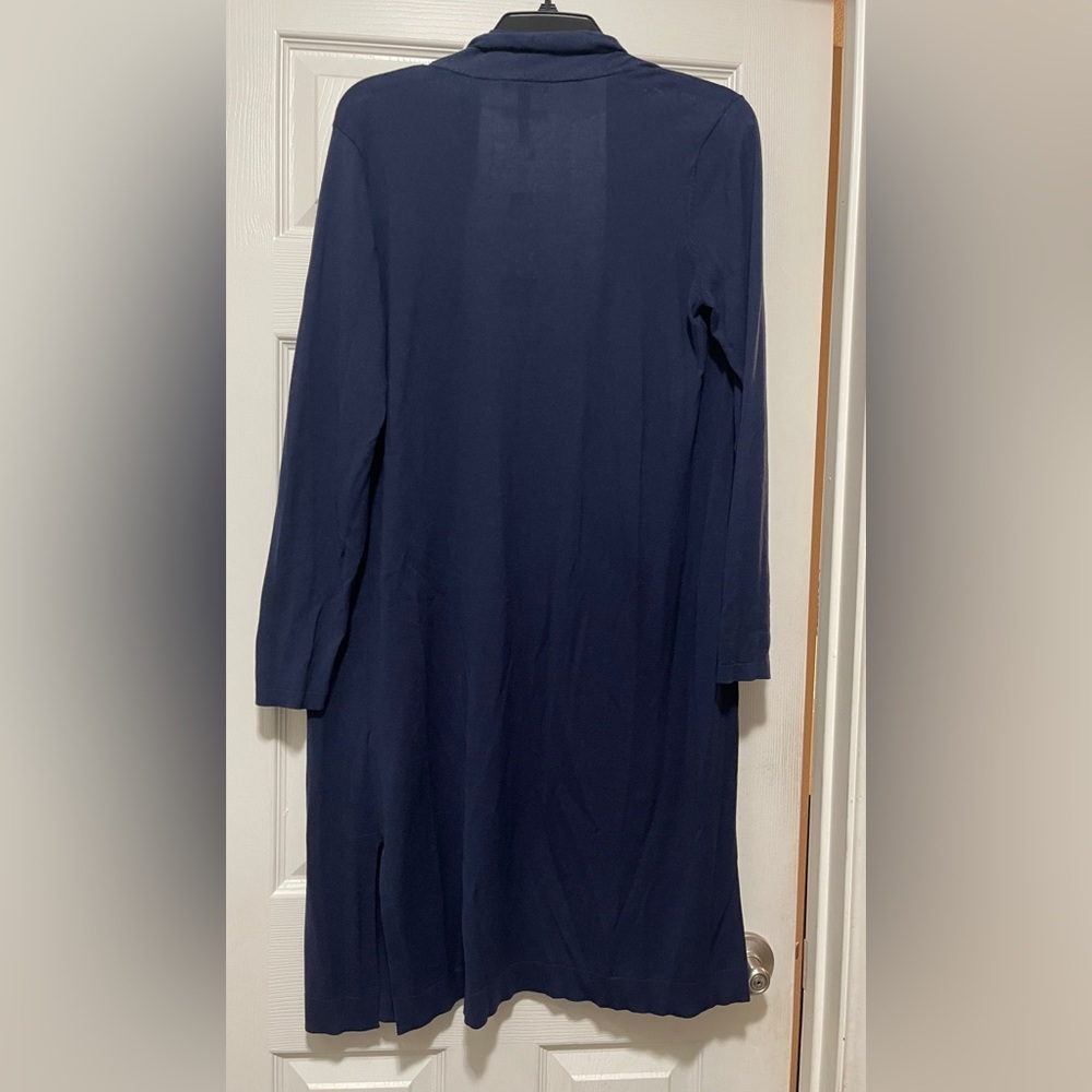 NWT Eileen Fisher Midnight Tencel Knit Duster Long Cardigan S/P - Picture 6 of 6